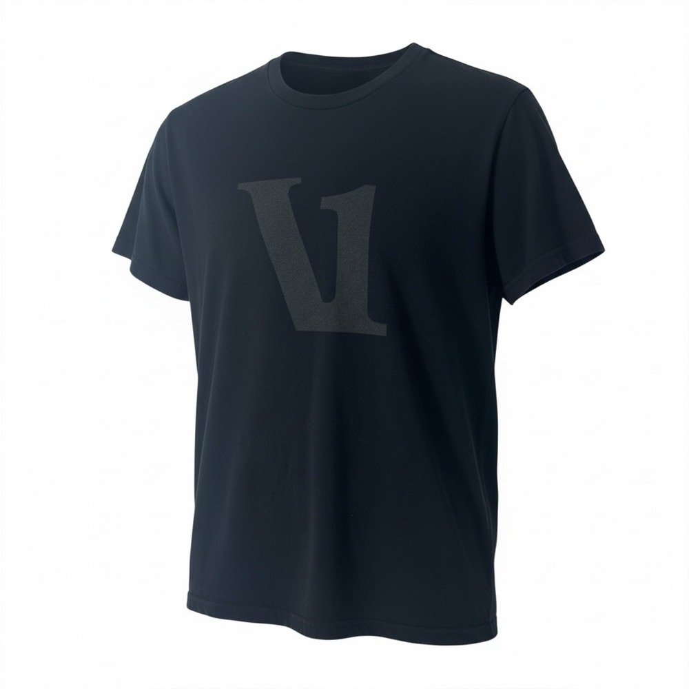 Vuori Graphic T-Shirt Black Short Sleeve Crew Neck Athletic lightweight Size S